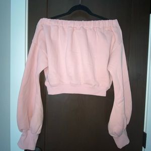 off the shoulder sweatshirt